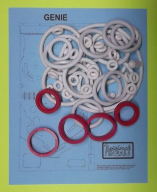 1979 Gottlieb Genie Pinball Rubber Ring Kit