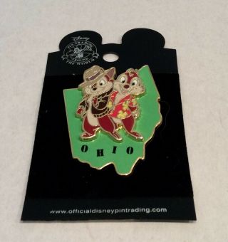 Disney 2002 State Character Pin Ohio Chip And Dale Rescue Rangers Noc Pin