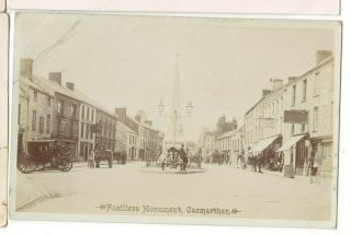 Posted 1907 Real Photo Fusiliers Monument Carmarthen Wales Animated