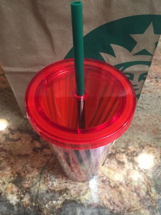 Starbucks Tumbler Multicolor Cold Drink Cup 16oz Travel Acrylic Grande 2