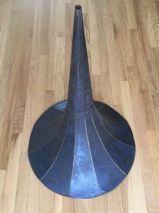 Large Antique 11 Panel Phonograph Horn Tulip/morning Glory