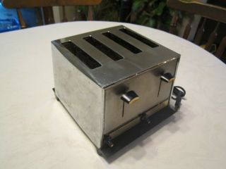 Vintage Toastmaster Hostess Iv 4 - Slice Toaster D114 Mid Century Modern Chrome