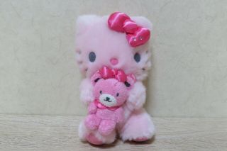 Rare 2014 Sanrio Japan Hello Kitty X Lupicia Pink Hug Bear Plush Mascot