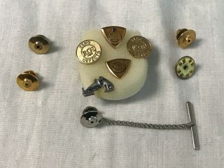 Vintage Rca Employee Pins,  2 10k,  2 Zero Defect And Nipper Tie Tack