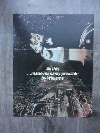 Pinbot Pinball Machine Flyer / Williams Brochure