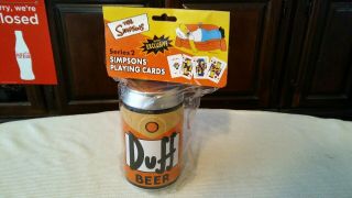 Simpsons Duff Beer Collectible Beer Can Playing Cards Series 2