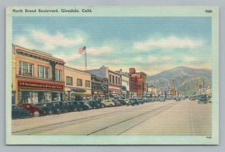 North Brand Boulevard Glendale California Vintage Los Angeles Linen Woolworth