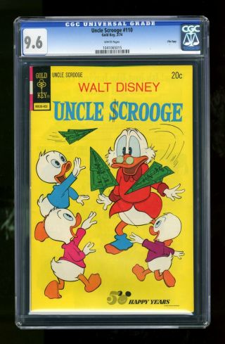Uncle Scrooge 110 Cgc 9.  6 1974 Dell/gold Key/gladstone/gemstone 1041065015