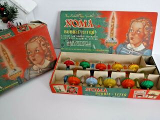 Vintage Pink Noma Christmas Tree Bubble Lights Box 420 Bulbs