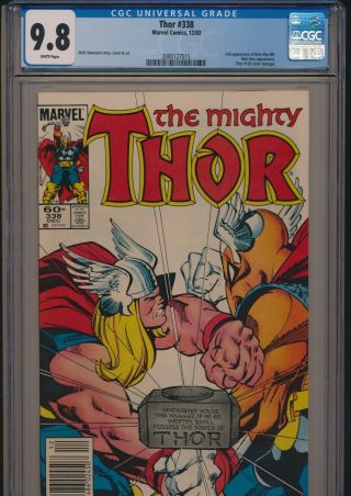 Marvel Comics Thor 338 1983 Cgc 9.  8 White Pages 2nd Appearance Beta Ray Bill