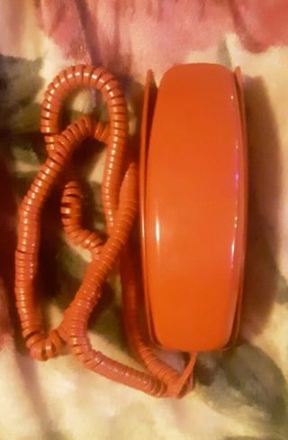 Rare Vintage Red Western Electric Bell System Trimline Rotary Wall Phone