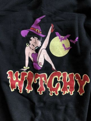 Nwt Betty Boop Witchy Black Sweatshirt Large