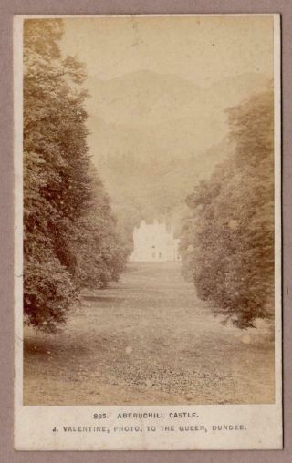 Carte De Visite Photograph Of Aberuchill Castle By J Valentine,  Dundee (c46197)