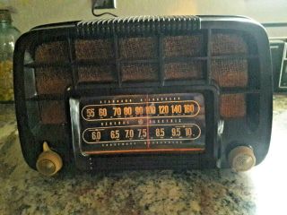 Vintage General Electric Tube Radio Table Model 220 Bakelite - Am & Shortwave