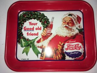 Pepsi Cola Santa Claus Tray,  Vintage Advertisement 1994