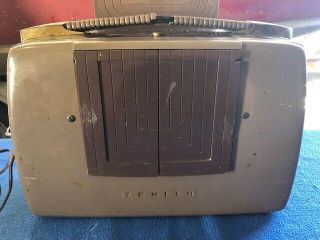 Vintage Zenith 6G801 Y Portable Tube Radio 6E40 Chassis Universal Pop Open Up 3