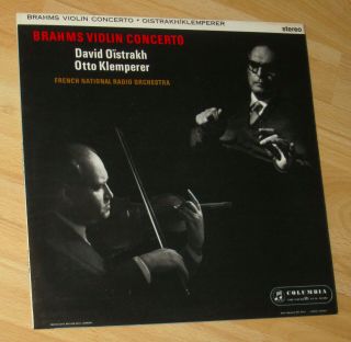 Oistrakh / Klemperer Brahms Violin Concerto Columbia Sax 2411 S/c