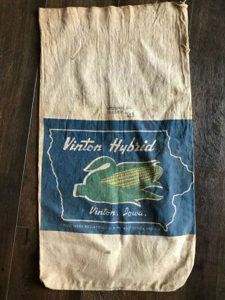 Vintage Seed Corn Bag Vinton Hybrid Vinton Iowa