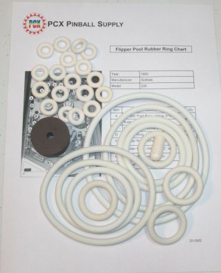1965 Gottlieb Flipper Pool Pinball Rubber Ring Kit