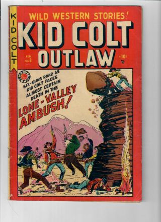 Kid Colt Outlaw 8 - Grade 5.  0 - Golden Age Russ Heath Western Art