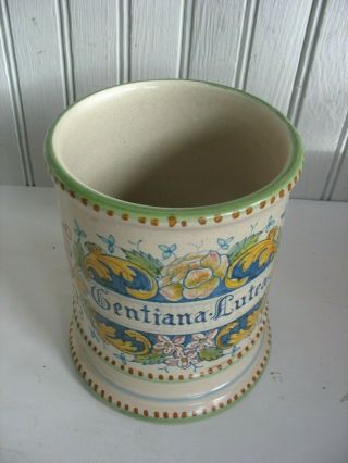 Vintage Deruta PV Italy Pottery Pharmacy Apothecary Jar 10 