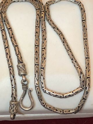 Estate Vintage Chain Necklace Byzantine Made In Italy Designer 18 