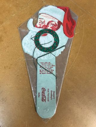 Vintage 1950/1960’s Coca Cola Coke Cardboard Santa Claus Ring Toss,  Never Opened