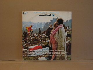 Woodstock Soundtrack 1970 Triple Lp Vinyl Excellent/vg,  Sd 3 - 500