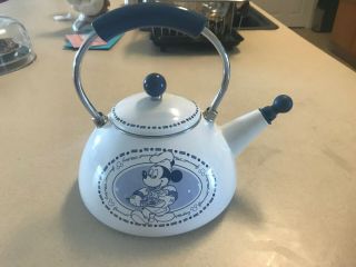 Disney Mickey Mouse Enamel 2qt Whistling Tea Kettle Pot Hot Water Pot L@@k