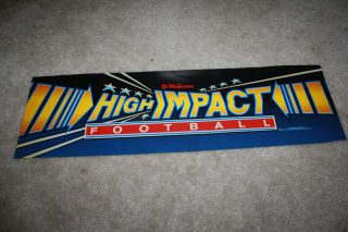 Vintage 1990 High Impact Football Williams Arcade Marquee - Flexi