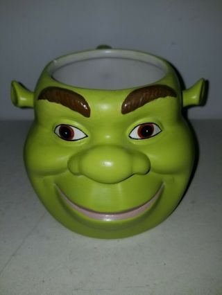 Shrek Coffee Mug 2004 Dreamworks Gray Large Face
