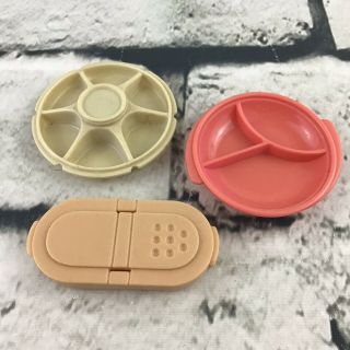 Vintage Tupperware Miniture Dishes Refrigerator Magnets Plastic Collectibles