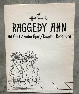 1974 Raggedy Ann And Andy Hallmark Cards Ad Slicks/radio Spot/ Display Brochure
