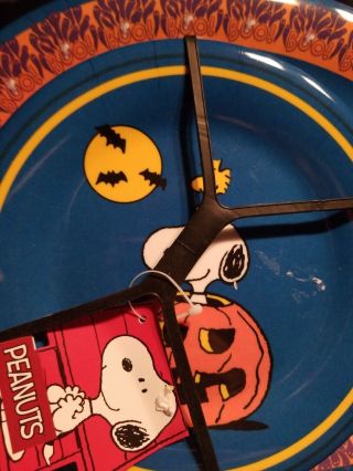 Peanuts Snoopy Halloween Pumpkin Patch Sitter Melamine Plates 7.  75” Set Of 4