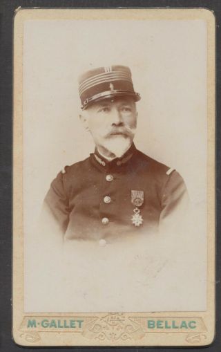 Cdv3210 French Victorian Carte De Visite: Soldier With Medal,  Gallet,  Bellac