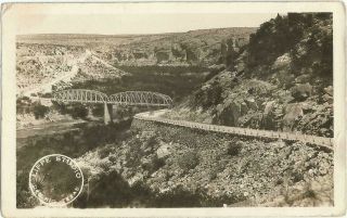 Del Rio,  Tx Texas 1927 Rppc Postcard,  Bridge,  Mexico
