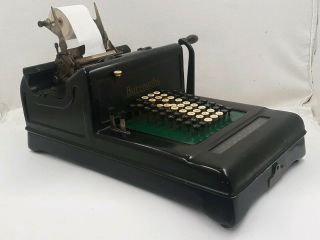 Vintage Early Burroughs Calculator Adding Machine Tape Register Mechanical Antiq