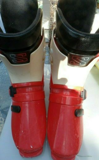 Vintage Salomon Sx 91 Equipe Size 350/55 Rear Entry Ski Boots Us Size 10 - 10.  5