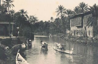 Iraq - Basrah - A River Scene - C.  1930 - Real Photo By Z.  G.  D.  - 21.  5cm.  X 14.  6 Cm.