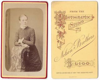 Cdv Photograph Victorian Lady Carte De Visite By Nelson Of Sligo Ireland