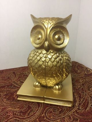 Gold Owl Bookends.  Decor Item