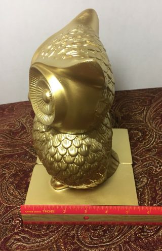 GOLD OWL BOOKENDS.  DECOR ITEM 3