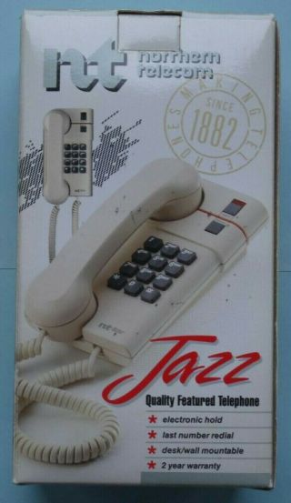 Vintage Northern Telecom Jazz Desk Wall Touch Tone Phone Almond