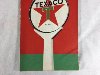 Vintage 1950’s Texaco Road Map Ohio Gas Oil Service Station Filling 3