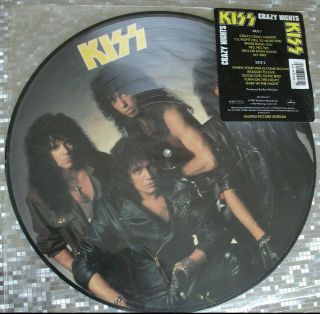Kiss " Crazy Crazy Nights " Picture Disc Lp Mercury 832 903 - 1 Q - 1