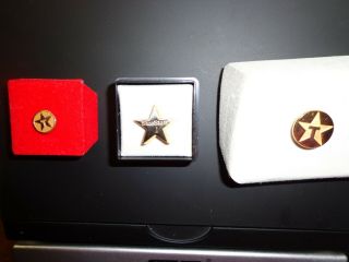 Vintage Texaco Employee Service Pins For Lapels Or Ties
