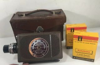 Vtg Bell & Howell 16mm Filmo Auto Load Speedster Movie Camera Case Film Untest
