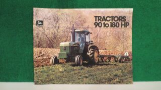John Deere Tractor Brochure On 90 To 180 Hp Tractors From 1980,  (4040 - 4840) Nm