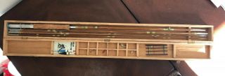 Vintage White Bear Bamboo Fly Rod 8’ Foot With 3 Tips And Case