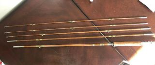 Vintage White Bear Bamboo Fly Rod 8’ Foot With 3 Tips And Case 2